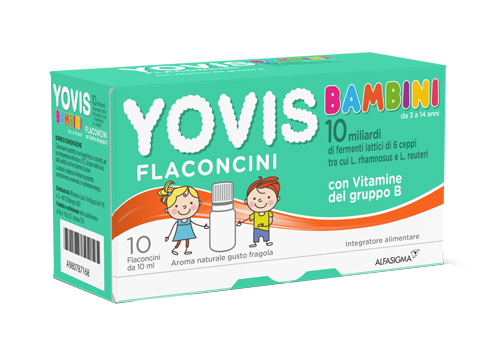 Yovis Bambini Fragola Integratore Alimentare 10 Flaconcini 10 Ml