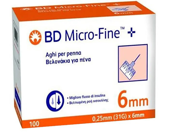 BD MICROFINE AGO G31 6MM 100 PEZZI
