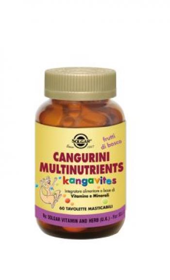 CANGURINI MULTINUTRIENTI FRUTTI TROPICALI 60 TAVOLETTE MASTICABI