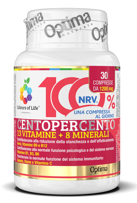 OPTIMA NATURALS CENTOPERCENTO COLOURS 30 COMPRESSE