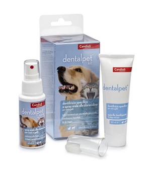 DENTALPET KIT DENTIFRICIO + SPRAY + DITALE