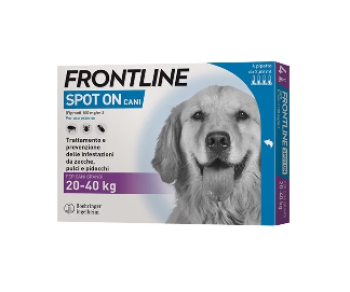 FRONTLINE SPOT ON 4 PIPETTE 2,68 ML CANI DA 20 A 40 KG