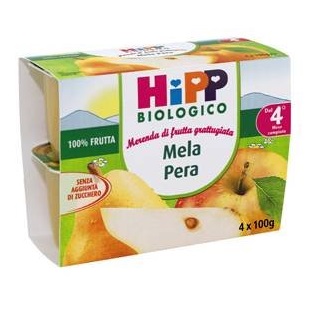 HIPP BIO MERENDA FRUTTA GRATTUGIATA MELA E PERA
