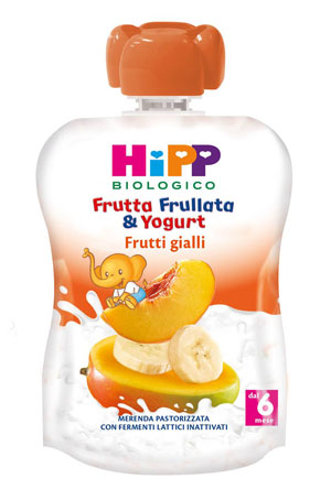 HIPP BIO FRUTTA FRULLATA & YOGURT FRUTTI GIALLI