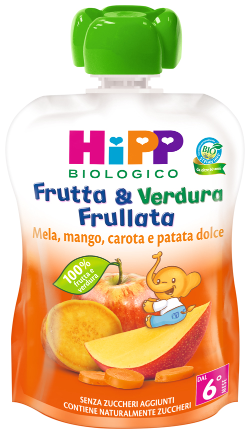 HIPP BIO FRUTTA & VERDURA MELA, MANGO, CAROTA E PATATA DOLCE 