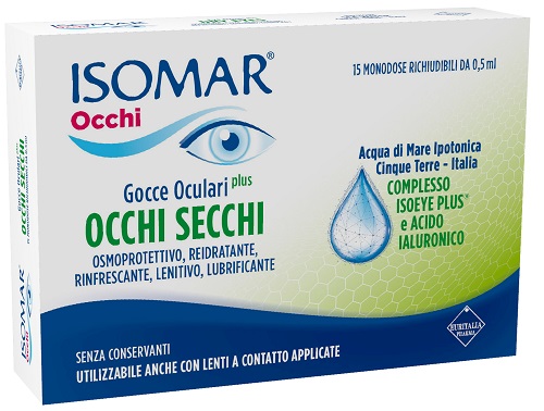 ISOMAR OCCHI SECCHI GOCCE OCULARI PLUS 0,25% 15 FLACONCINI