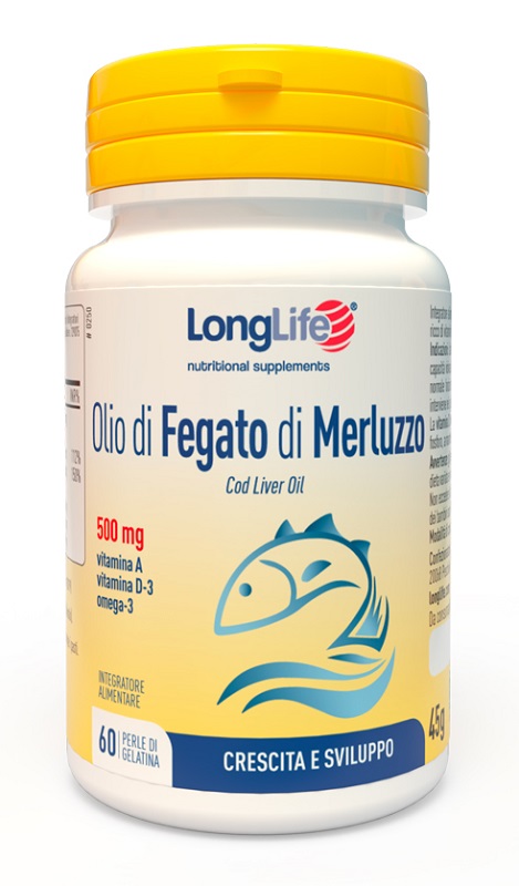 LONGLIFE OLIO FEGATO DI MERLUZZO 500 MG 60 PERLE
