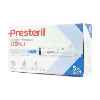 SIRINGHE MEDIPRESTERIL IPODERMICHE G23 5 ML
