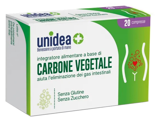 UNIDEA CARBONE VEGETALE 20 COMPRESSE